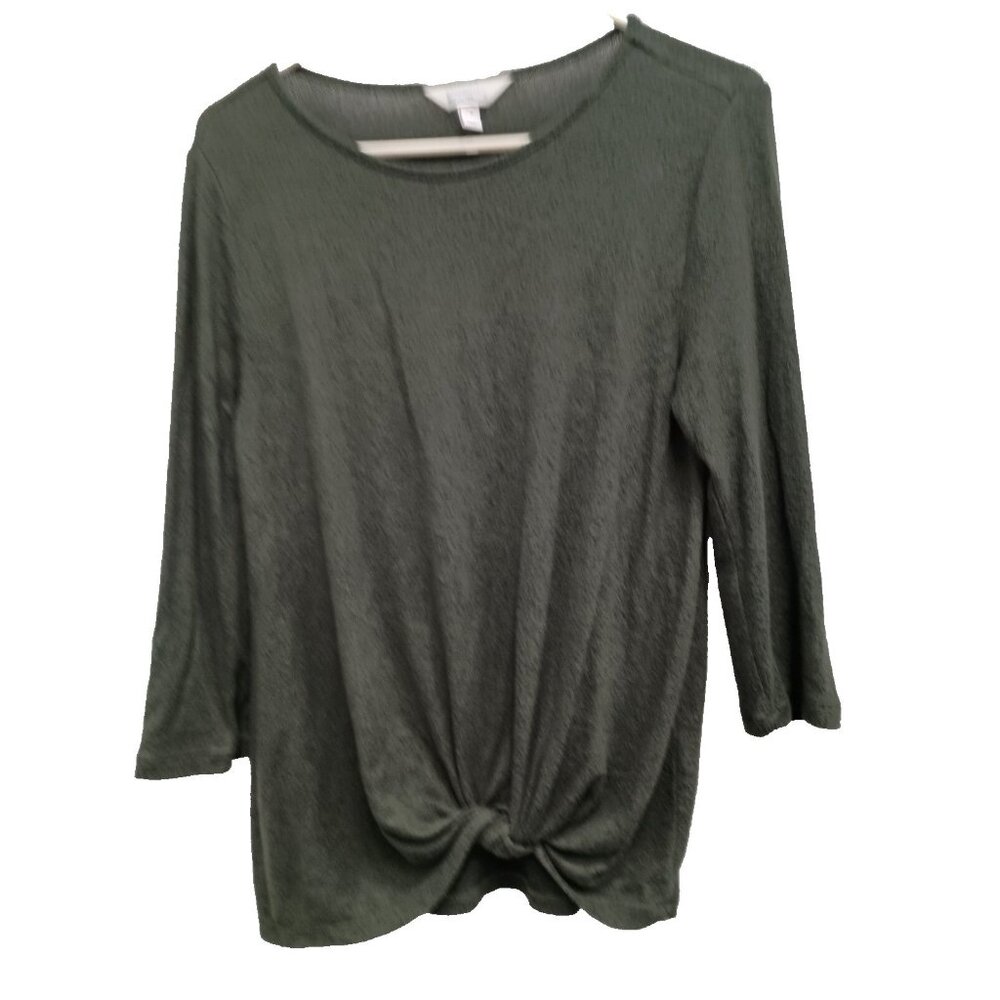 Market & Spruce Stitch Fix Womens Tunic Top Medium Olive Green Soft Minimalist